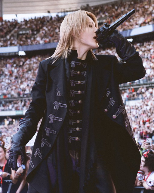 Jimin dressed in Dior for the BTS World Tour Arirang in Paris. 