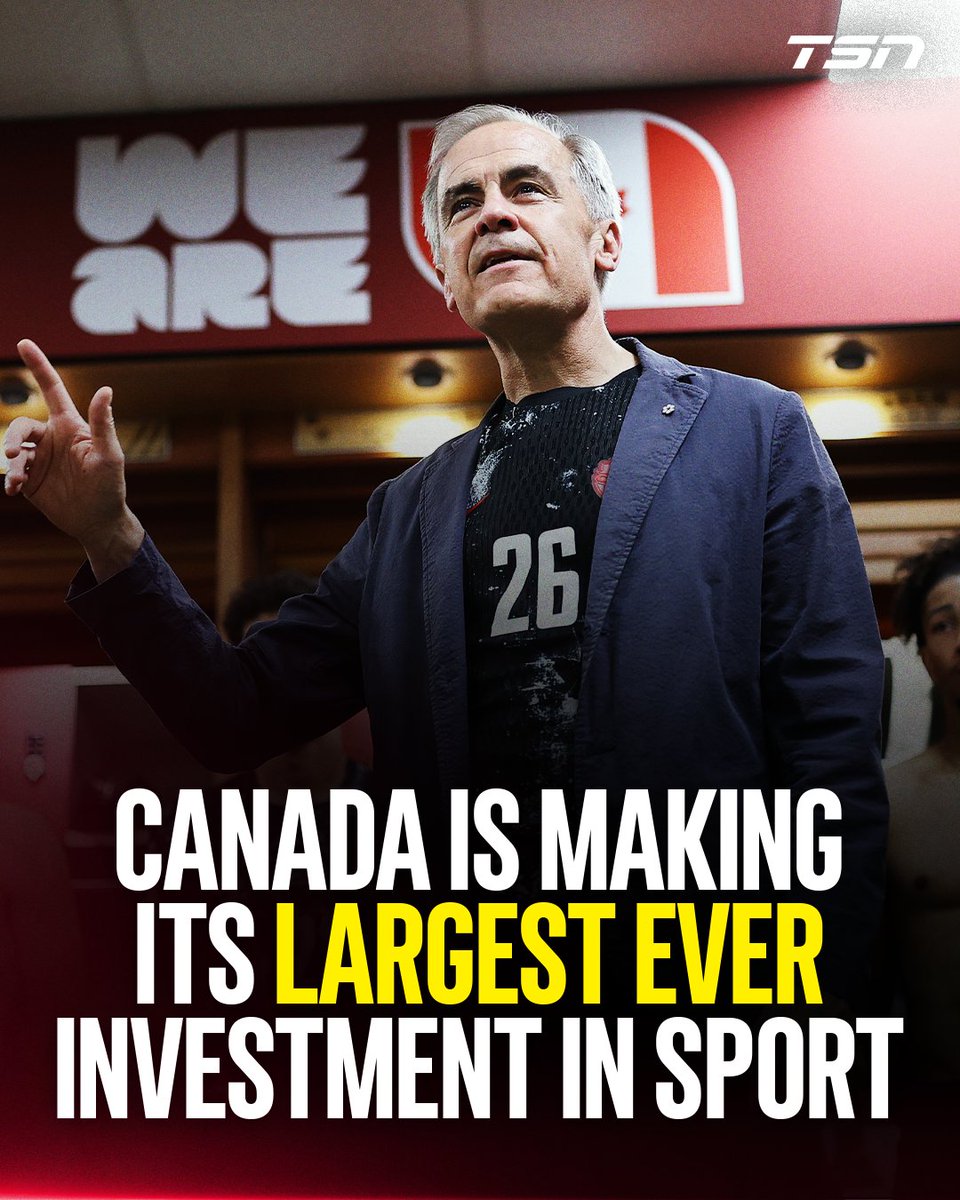 Prime Minister Mark Carney has announced Canada's largest ever investment in sports: $1 billion "to improve access to sport, to upgrade stadiums, fields, and local parks, and to provide talent with resources to get from playground to podium." 