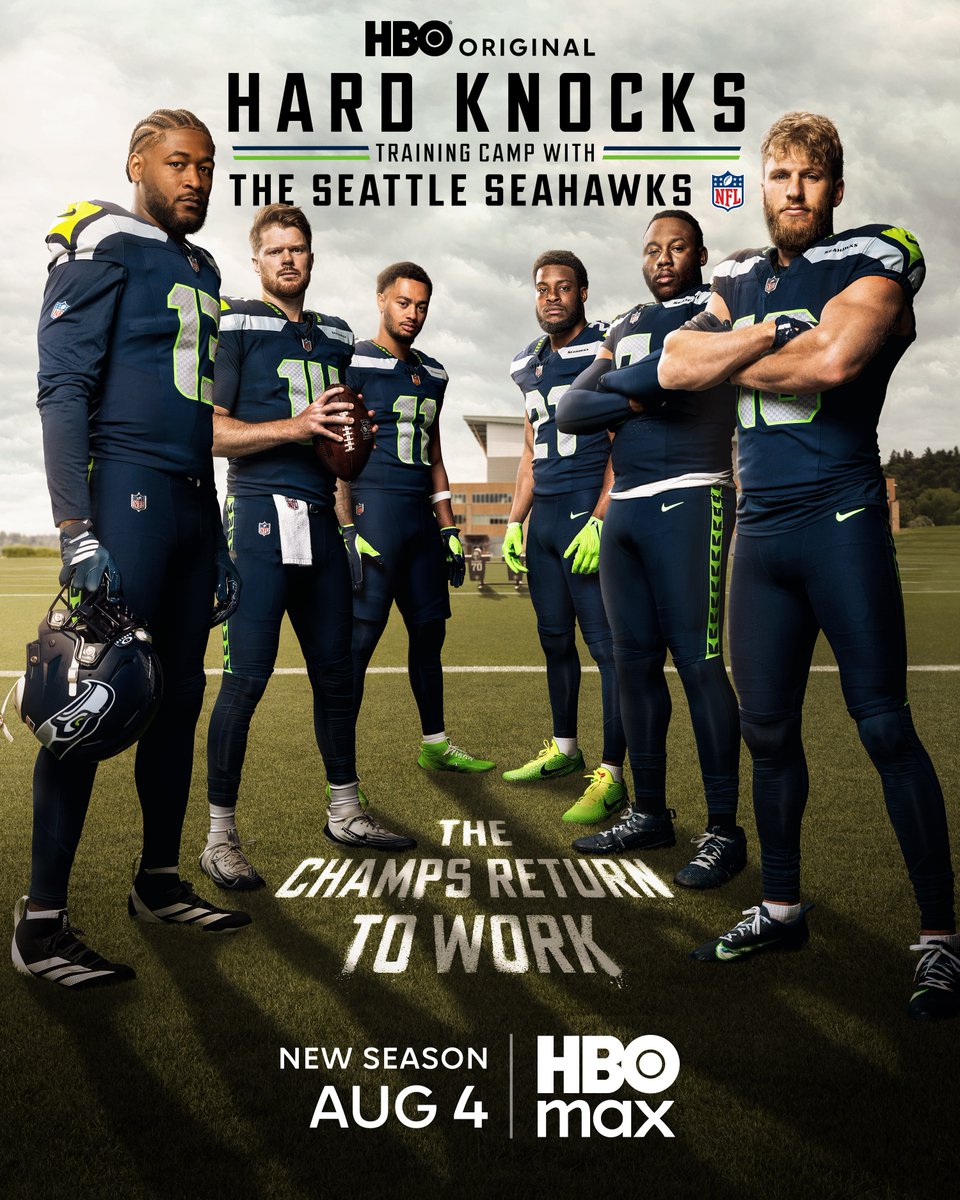 All eyes forward. Join the reigning Super Bowl champions on Hard Knocks: Training Camp with the Seattle Seahawks. 

Premieres Tuesday, August 4 at 9pm on HBO Max. 