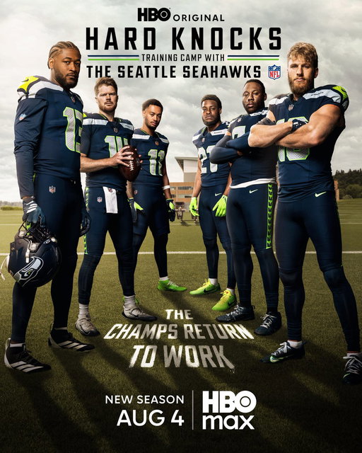 All eyes forward. Join the reigning Super Bowl champions on Hard Knocks: Training Camp with the Seattle Seahawks. 

Premieres Tuesday, August 4 at 9pm on HBO Max. 