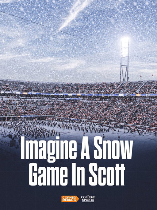 Imagine a packed out Scott Stadium snow game ⛄️🎄 