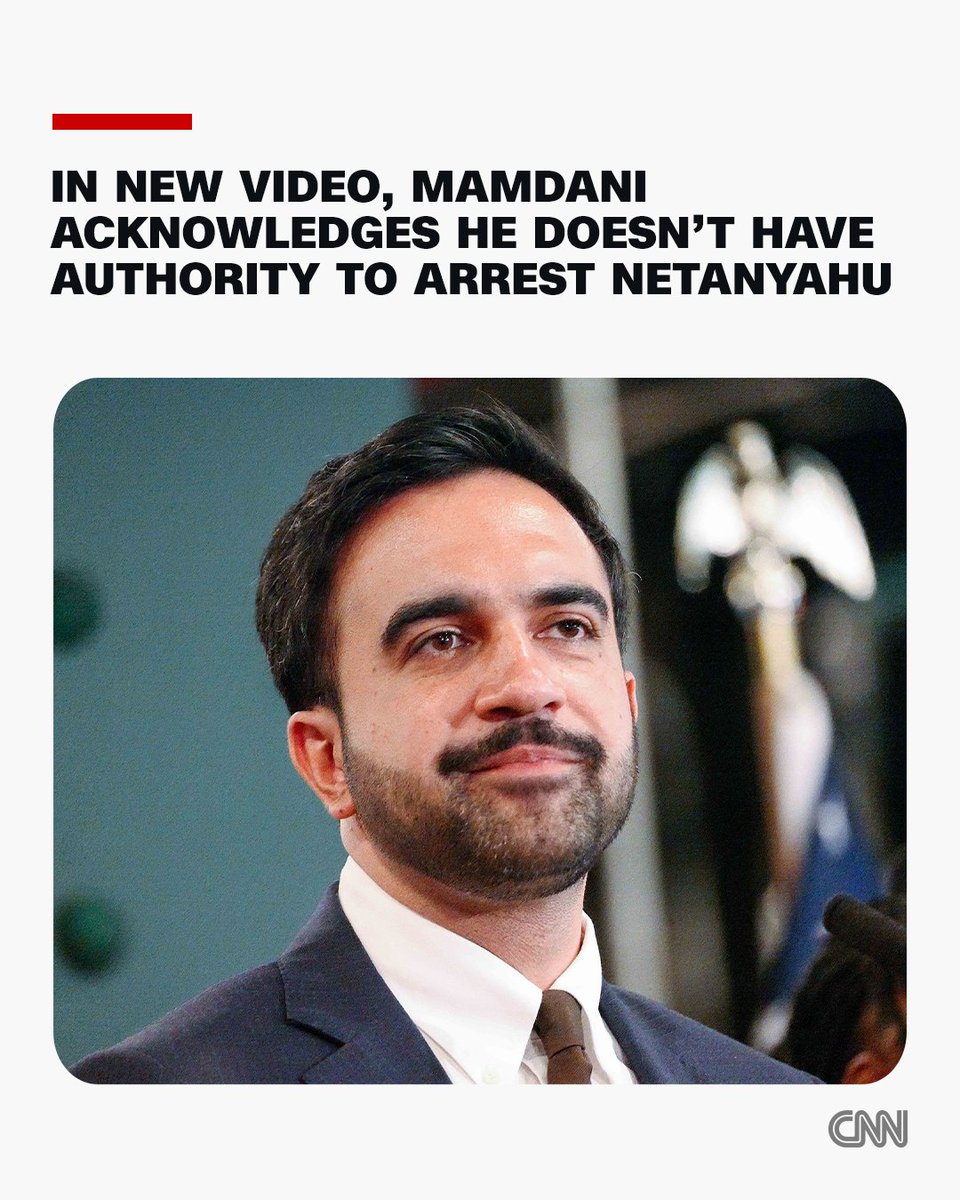 New York City Mayor Zohran Mamdani said in a new video that he does not have the legal authority to arrest Israeli Prime Minister Benjamin Netanyahu if he were to come to New York City. https://t.co/cdFQmnspuL 