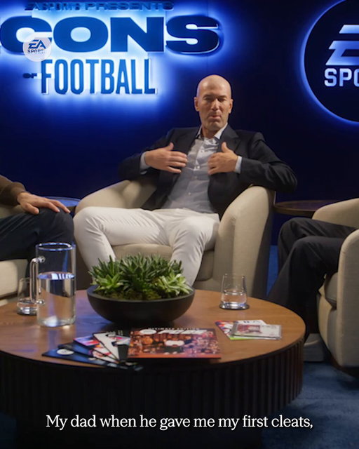 Zinedine Zidane wore his first pair of football cleats to sleep.

That story sparks a conversation with David Beckham about the moments that made them fall in love with the game.

Watch Icons of Football live on YouTube and Spotify! 