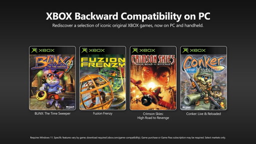 Introducing XBOX Backward Compatibility on PC 🎮🖥️

Play four original XBOX titles across supported PCs and handhelds today, with more on the way: http://xbx.lv/44ImsEF 