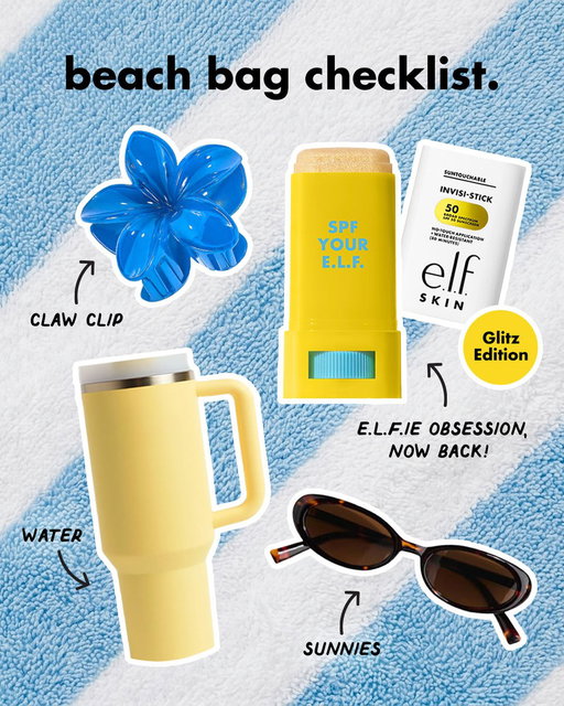 the perfect beach bag e.l.f.ssentials ☀️🏝️ 
