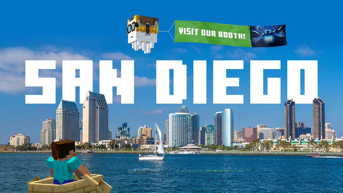 Steve has arrived in San Diego for SDCC! 🌊 Stop by the Minecraft booth at #4529 and see what’s waiting for you! 