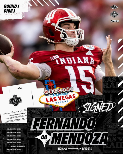 Officially employed ✅

We have signed QB Fernando Mendoza.

📰 https://bit.ly/4gTDHdy 