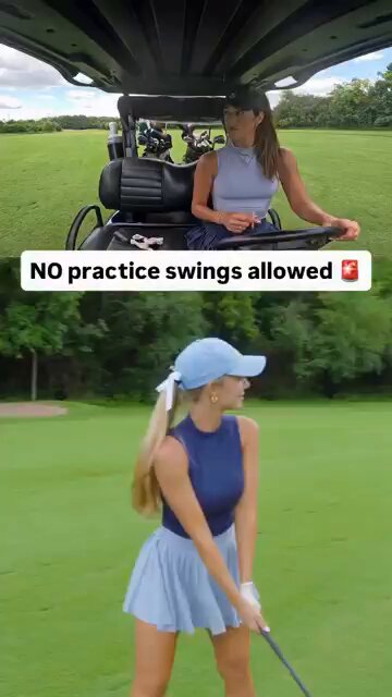 Arlyn! Playing with no practice swings, wiggle and waddle — I guess she quickly forgot 🤣🤣🤣 This was so funny.  GGG — embracing the hit and giggle.  Why not?!? We are living our best life out here 💕💕 