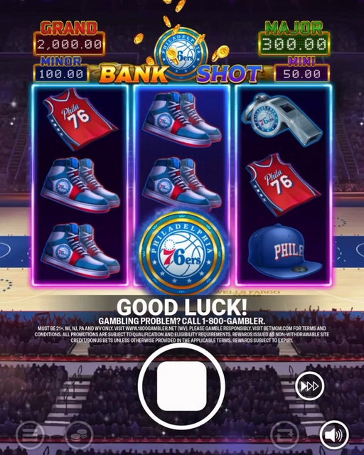 ⭐️ SPOTLIGHT: We’re also taking our talents to Philly 🎰

Play Philadelphia 76ers Bank Shot today! 🏀 