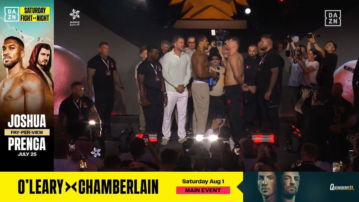 THE FINAL FACE-OFF 👁️👁️

@anthonyjoshua vs Kristian Prenga 

#JoshuaPrenga live on @DAZNBoxing tomorrow 