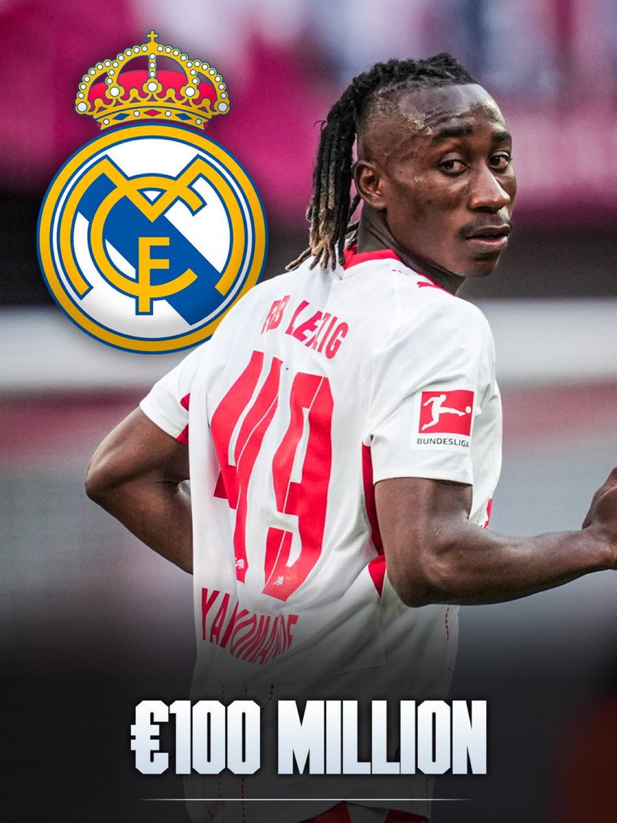 🚨 BREAKING! 🤯

Real Madrid sent €100m official bid to RB Leipzig this week: €90m plus €10m add-ons proposal on the table. 🇨🇮

RB Leipzig have rejected as they ask for more than €100m to let Diomandé leave. 💸

Real remain in talks. ⚪️

ℹ️ @FabrizioRomano 