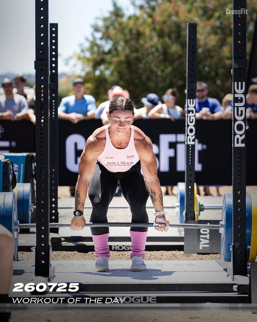Workout of the Day
Saturday 260725

2008 CrossFit Games Event 4

5 rounds for time of:
5 deadlifts
10 burpees

♀ 185 lb
♂ 275 lb

Compare to 220724.
Post time to comments. 

📍2026 CrossFit Games Event 3

#CrossFit #WorkoutoftheDay 