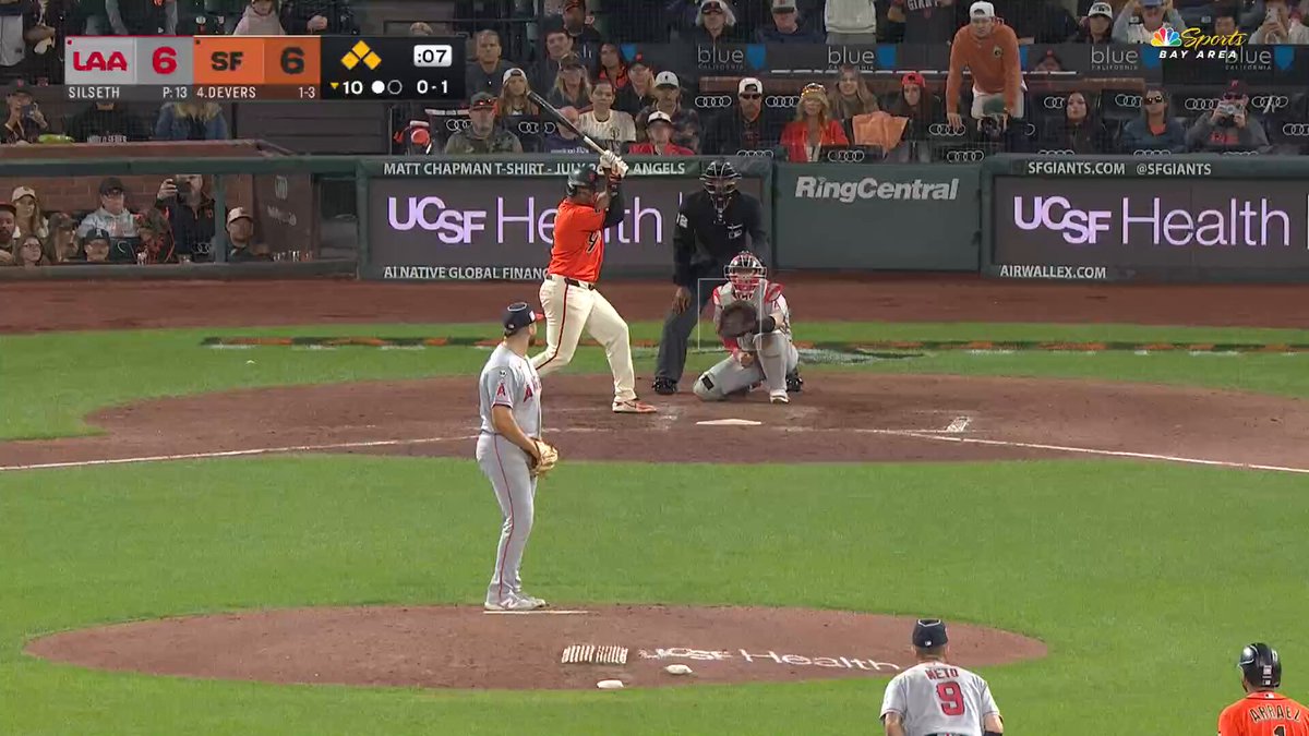 Brutal beat for Giants -1.5 bettors. 😬 

Rafael Devers walked it off on a ball that bounced over the fence in what normally would've been a ground-rule double.  

But because San Francisco only needed one run to win, MLB Rule 9.06(f) credits Devers with a single, making the final 7-6 instead of 8-6.

https://t.co/bRC8SbDssO