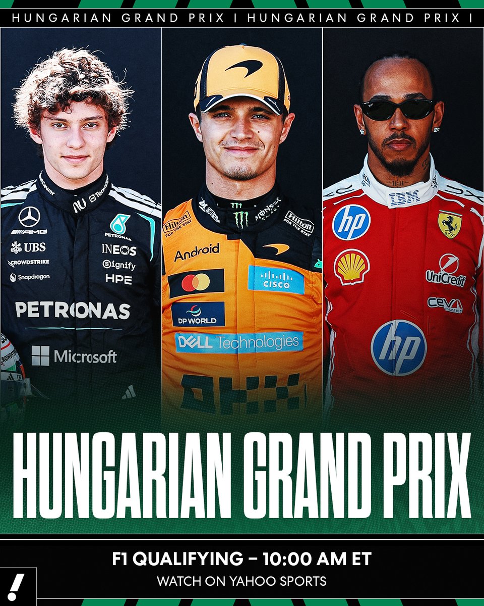 Hungarian Grand Prix Qualifying is LIVE 🏁 

Watch the chase for the pole as the stars of F1 hit the track now on https://t.co/EfTR7IKoZK and the Yahoo Sports App 📺 