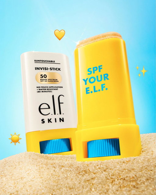 Suntouchable Invisi-Stick SPF 50 Glitz has entered the chat. ✨

shop now on http://elfskin.com/. 