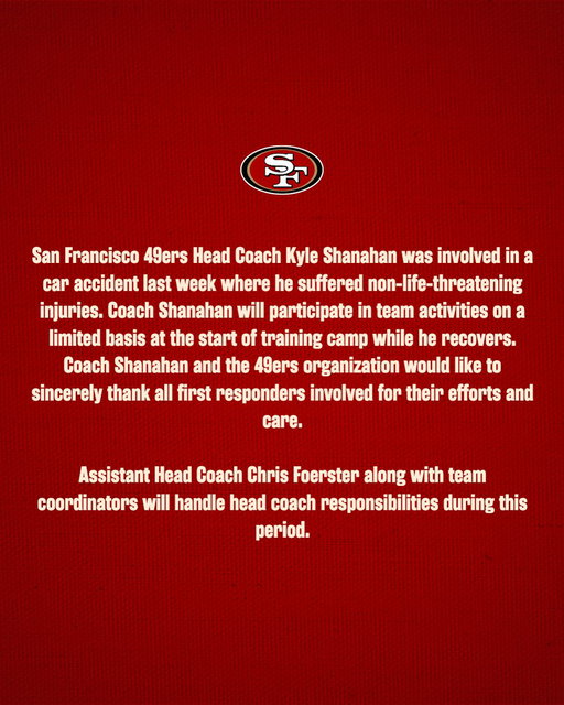Statement from the San Francisco 49ers. 