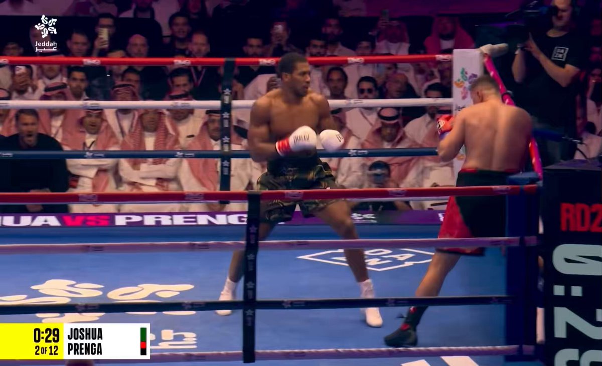 ANTHONY JOSHUA GETS THE VICTORY💥 

Joshua was a -3300 favorite heading into the fight, got knocked down twice in the first round, then came back to KO Kristian Prenga in the 2nd round.

After getting knocked down twice, Joshua dropped to -150 live 😱
https://t.co/qB6tgyRK0K