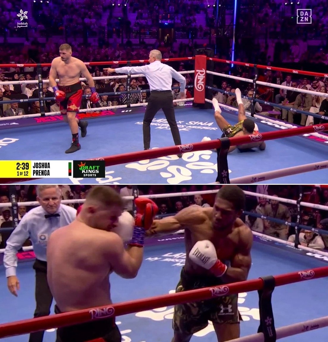 Life comes at you fast. 

Anthony Joshua (-1200) knocks out Prenga in Round 2, after Prenga knocked down AJ twice in Round 1.

2 of the most exciting rounds of boxing in recent history. 