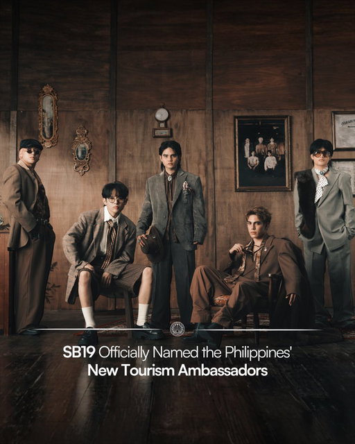 GÁLING BAYAN, GALING NG BAYAN. A’TIN YAN! 🇵🇭🌏

The Department of Tourism proudly welcomes SB19 as the Philippines’ newest Tourism Ambassadors — five Filipino artists bringing our talent, creativity, and culture to the world.

From their homegrown beginnings to global stages, SB19 and A’TIN continue to show just how far Filipino pride can go.

Now, they’re inviting their global community to come closer to home and experience the Philippines — our culture, cuisine, heritage, destinations, and the unmistakable warmth of Filipino homecoming.

Salamat, @SB19Official and A’TIN, sa pagdadala ng Pilipinas sa mundo. 📦

Now, let’s show the world what makes the Philippines worth coming home to.

#SB19xDOT #SB19 #DiscoverMoreToLove #LoveThePhilippines