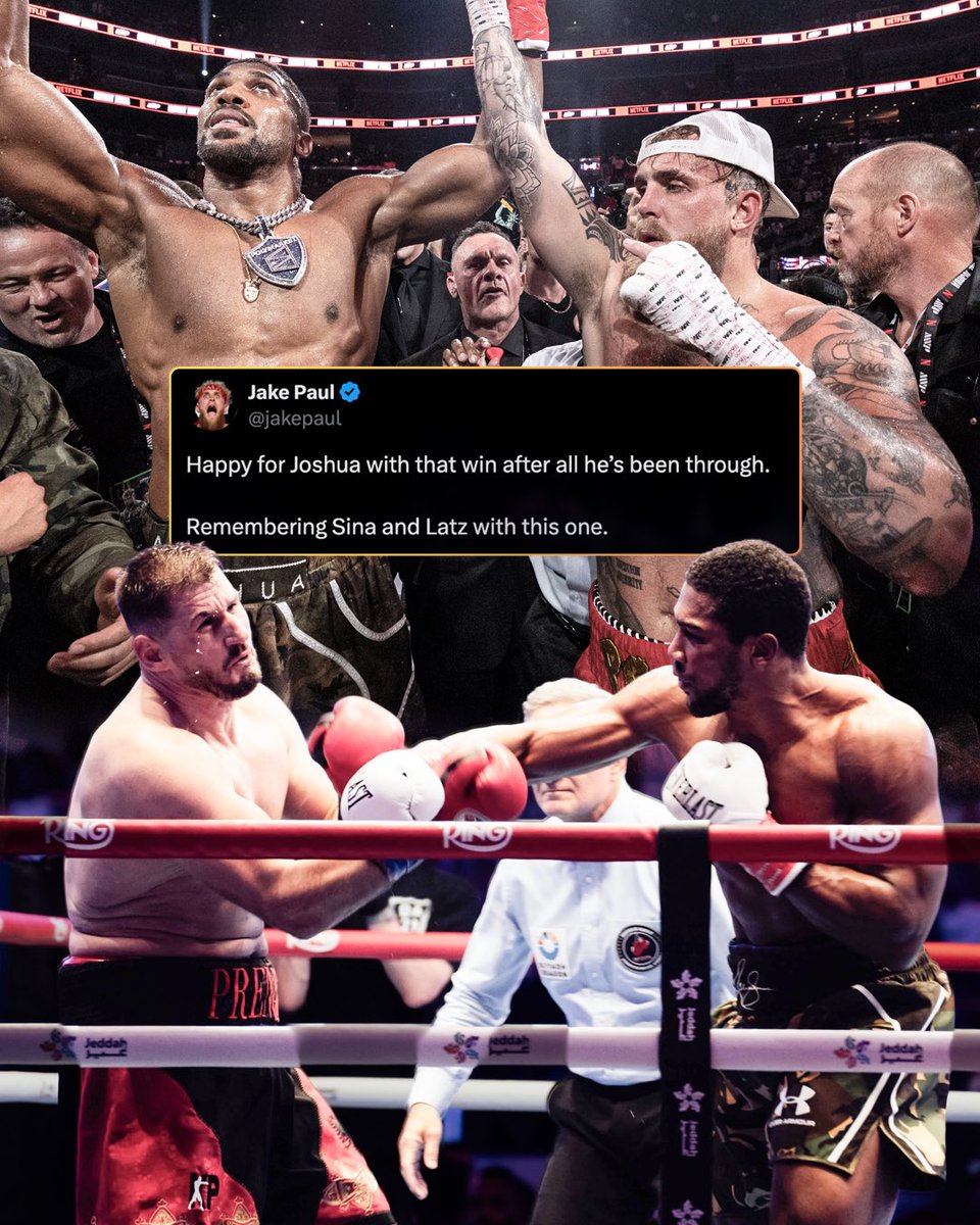 Adversity tests champions.

Anthony Joshua answered with resilience, heart, and a statement victory. Congratulations on an incredible comeback. 👏

Today, we also remember Sina and Latz. 