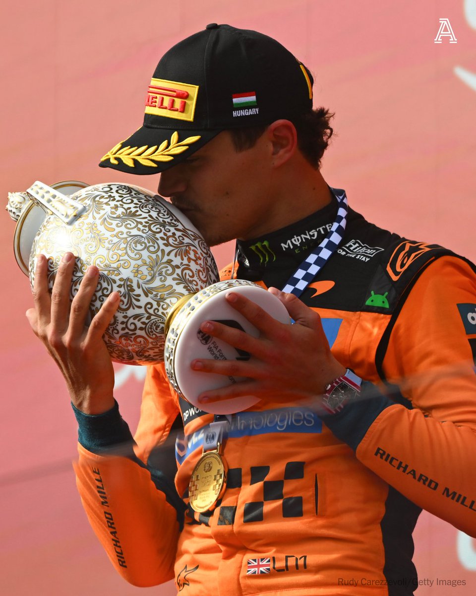 Lando Norris scored his first race victory as a Formula 1 world champion, winning the 2026 Hungarian Grand Prix for McLaren ahead of Red Bull’s Max Verstappen.

https://t.co/w1Gc0tExqZ 