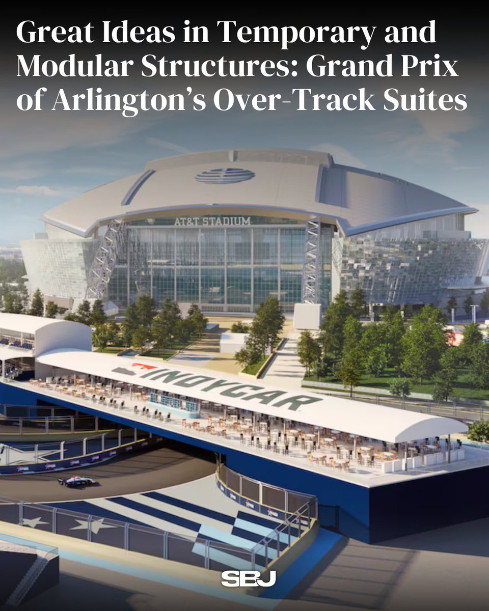 Temporary and modular structures are creating unique premium inventory. 

The Grand Prix of Arlington's over-track suites were the first built over an active racetrack in North America and sold out for the 2026 race.

MORE: https://t.co/eIKqPf3Clm 