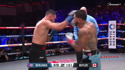 IT'S ALL OVER IN SEVEN 😤

Edgar Berlanga Jr. TKO's Butler for a massive victory in NYC!

[ #ZuffaBoxing09 | LIVE on @ParamountPlus ] 