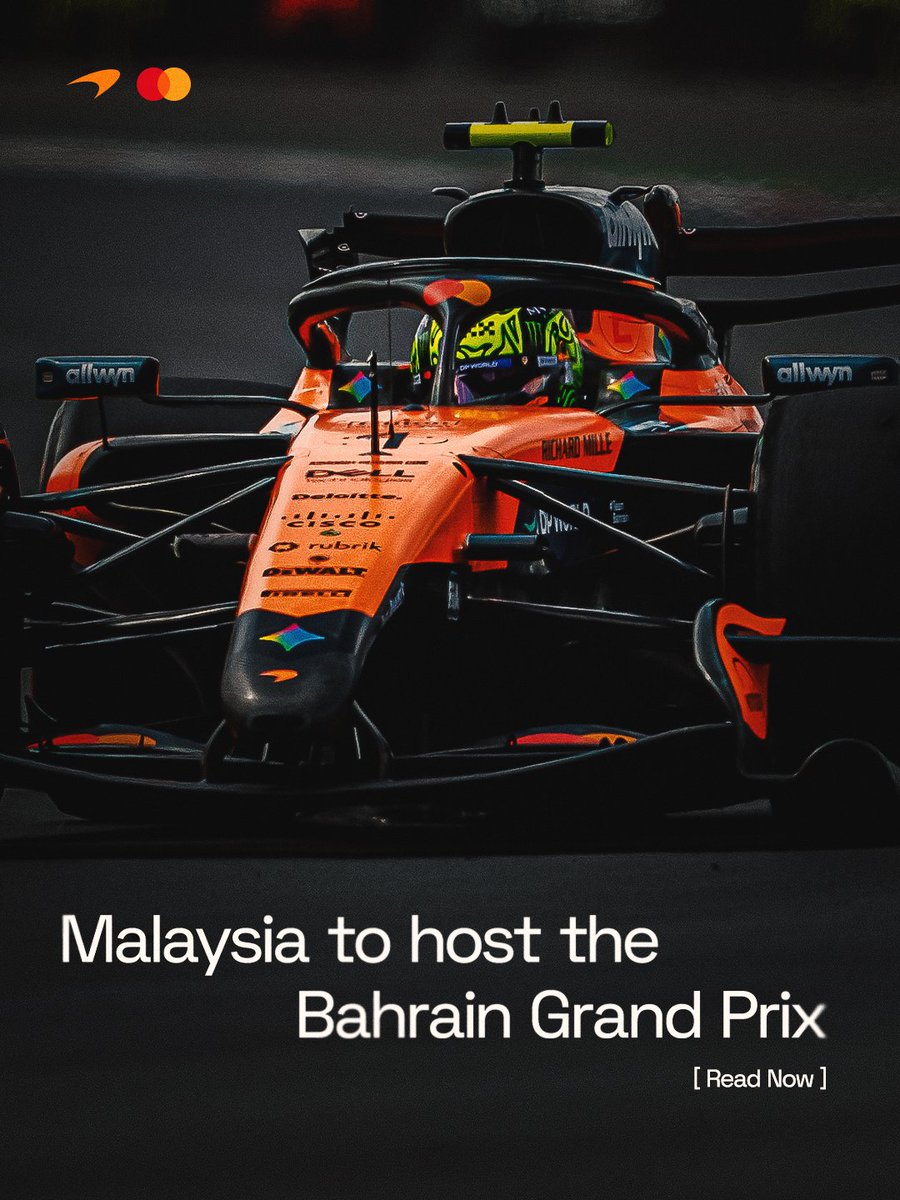 Malaysia to host the Bahrain Grand Prix at Sepang International Circuit! 🏁

Learn more 👇

https://t.co/XGSYAhP7bD

#McLarenF1 