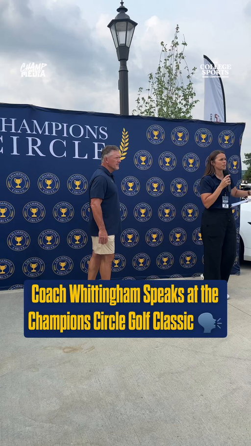 “If they don’t suck, let me know. They all should suck, that means they’ve been working on football instead of their golf game.” 

@UMFBCoachWhitt was cracking jokes during his intro speech at the @ChampCircleUofM Golf Classic 🤣 