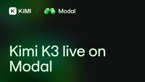 Kimi K3 is live on Modal. 

Moonshot has shipped the world's first open 3T-class model, and we're a day zero launch partner. 

We trained a custom DFlash speculator for K3's novel architecture so you can run it faster, losslessly. The most capable open model we've worked with by far.