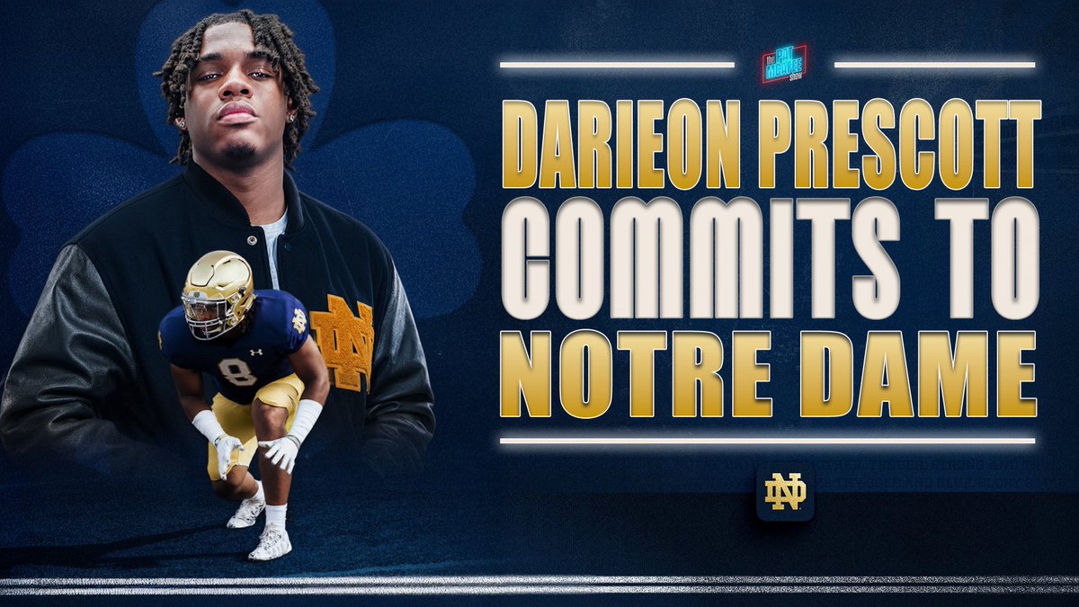 BREAKING NEWS: @Cfkprescott is committing to the University of Notre Dame #PMSLive 