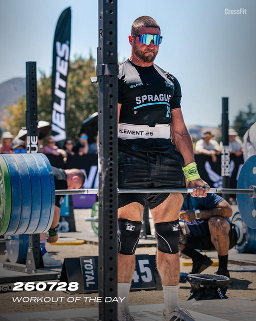 Workout of the Day
Tuesday 260728

Linda

10-9-8-7-6-5-4-3-2-1 reps for time of:
1 ½-bodyweight deadlifts
Bodyweight bench presses
¾-bodyweight squat cleans

Compare to 241118.
Post time in comments.

📍2026 CrossFit Games Event 3 