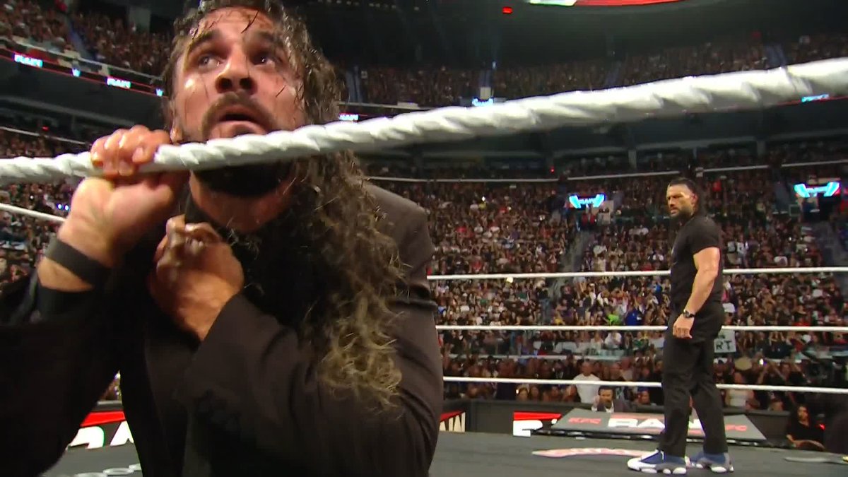 WHOA 😱

Roman Reigns let past demons distract him and @WWERollins made him PAY! 
