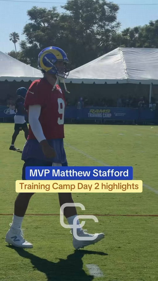 Matthew Stafford was COOKING in his first day at Rams Camp 🔥🏈 