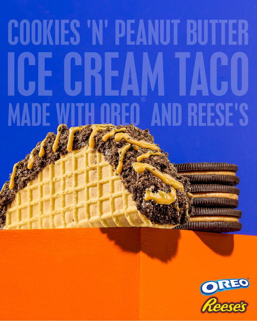 Not your average taco Tuesday. 😏 This fan-fav is only here for a few more days! 🌮🥜🍪

REESE’S trademark and trade dress are used under license. OREO trademark and trade dress including signature OREO Blue color are used under license. 