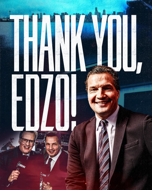 Thank you, Edzo, for helping build our fan base and for sharing your passion for &amp; knowledge of hockey with our fans over the past four years. You are truly one of a kind! 