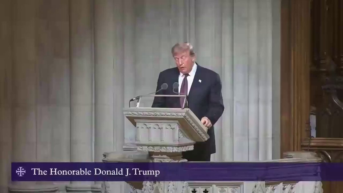 Trump's Full Remarks at Sen Lindsey Graham's funeral at Washington National Cathedral. 