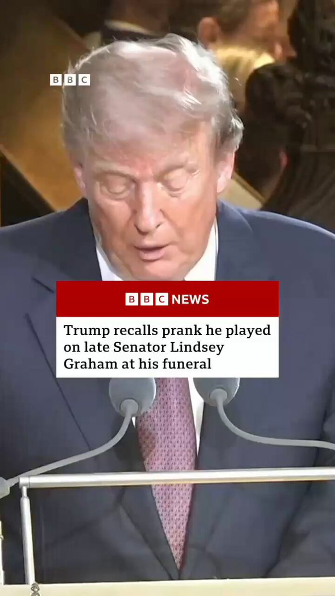 President Donald Trump has given a eulogy at the funeral of US Senator Lindsey Graham. Read more: https://t.co/BdTQyKxrHI 