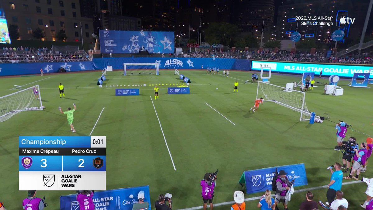 Maxime Crépeau: Goalie Wars champion. 🧤

A valiant effort from @MLSNEXTPro's Pedro Cruz as he comes up short in the final.

MLS All-Star Goalie Wars pres. by @OldSpice 