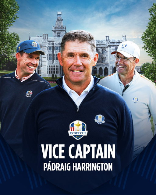 He's coming home 🇮🇪

Four-time Ryder Cup winner, and local hero, Pádraig Harrington joins Luke's backroom team as Vice Captain. 