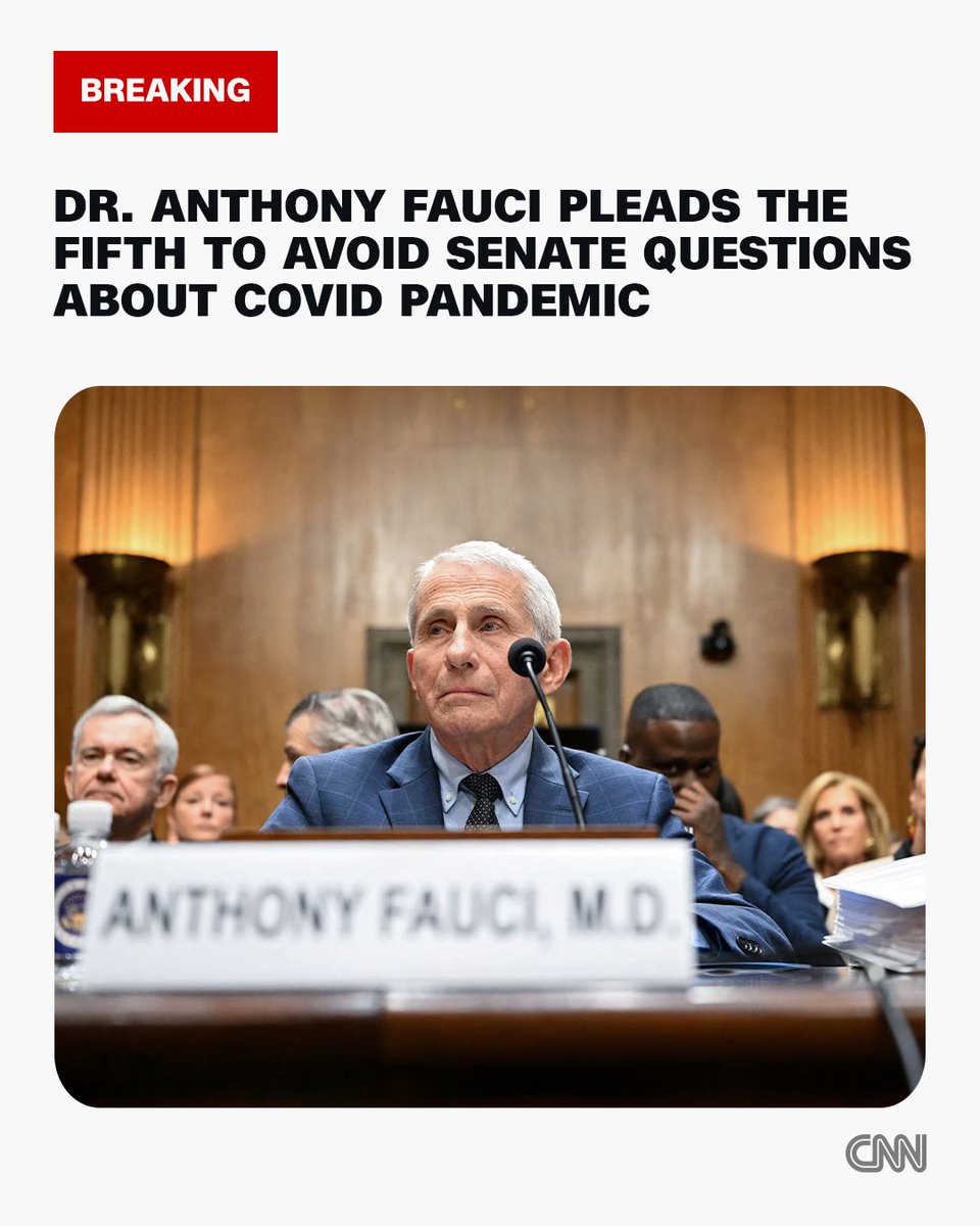 Dr. Anthony Fauci invoked his Fifth Amendment right against self-incrimination at a Senate Covid hearing, saying GOP Chairman Rand Paul is trying to manufacture a perjury case against him. https://t.co/sNrrXARq8l 