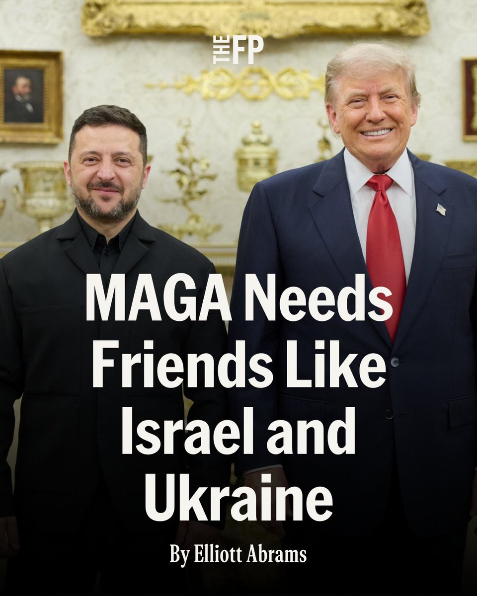 Israeli prime minister Benjamin Netanyahu and Ukrainian president Volodymyr Zelensky want American military aid—and they’re also indispensable to America’s interests. Will Donald Trump commit to their support? 

Elliott Abrams, the former envoy to Venezuela and Iran during the president’s first term, thinks he should.

Read his full analysis here: https://t.co/vcbWfVtnJh