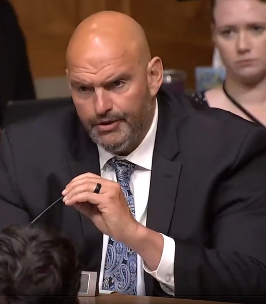 JUST IN: Senator John Fetterman wears suit &amp; tie to Dr. Anthony Fauci's Senate hearing on COVID-19. 