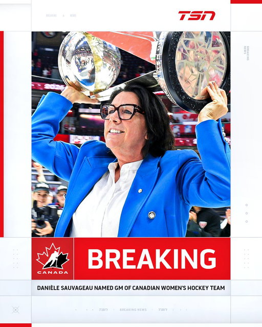 Hockey Canada has named Danièle Sauvageau its new General Manager for the women's national team. Sauvageau famously coached the women's team to Olympic gold at the 2002 Winter Olympics. 🏒🇨🇦 