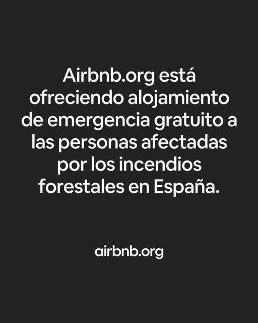 http://airbnb.org/ ofrece alojamiento de emergencia a los vecinos de Madrid y Ávila desplazados por los incendios, en colaboración con Mensajeros de la Paz. Las estancias son completamente gratuitas para los huéspedes y están financiadas por http://airbnb.org/.

http://airbnb.org/spain