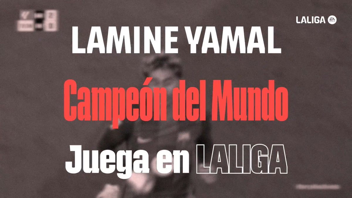 Lamine Yamal, CAMPEÓN DEL MUNDO con 19 años. 🥵

LALIGAEsMundial | @FCBarcelona_es 