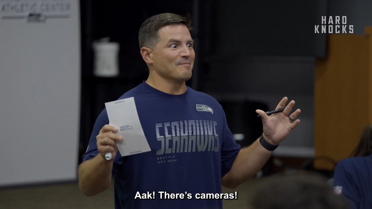 Mike Macdonald just wants his guys to be themselves in front of the Hard Knocks cameras.

"I'm one of the most awkward guys in the history of America." 😂

Hard Knocks: Training Camp with the @Seahawks premieres Aug 4 on @hbomax 