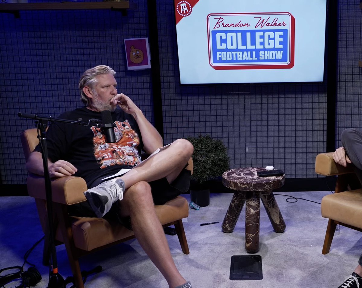 The first episode of the Brandon Walker College Football Show will feature a 90-minute interview with a prominent voice in college football.

Get your guesses in. Whose hand is that? 