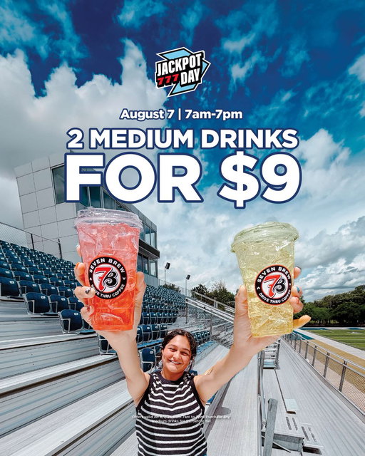 Back-to-school just got a little sweeter📚🥤Swing by next Friday (8/7) from 7am-7pm and grab 2 medium drinks for $9! 