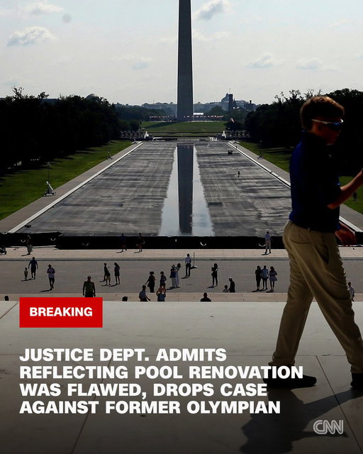 The Justice Department is admitting that a $14 million renovation on the Lincoln Memorial Reflecting Pool in Washington, DC, was flawed, and is dropping the criminal case against a former Olympian that accused him of damaging the pool, according to a new court filing. https://t.co/yWzkTG76wo